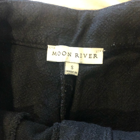 Francesca’s Collections Black Fringe Wide Pants - Picture 3 of 5